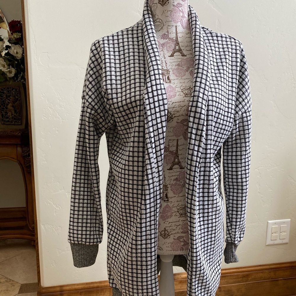 Black and white cardigan